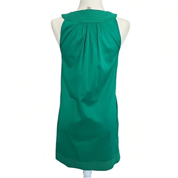 Calypso St. Barth XS Green 100% Silk Sleeveless Mini Dress Boho A-Line Chic - Picture 2 of 11